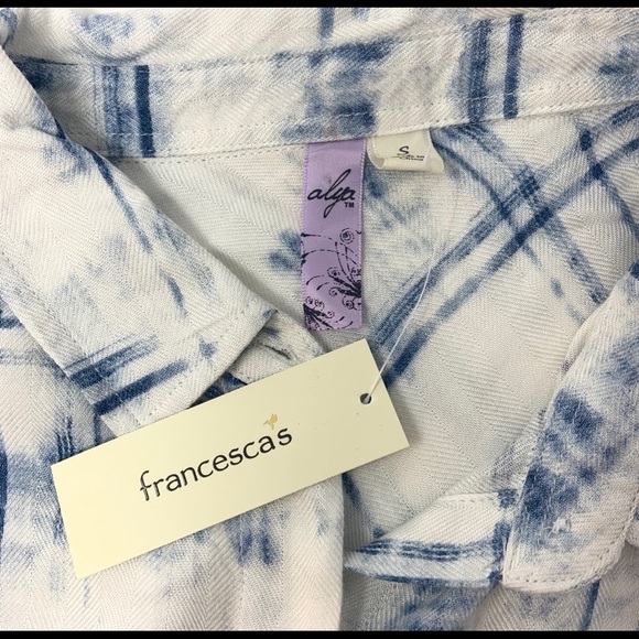 nwt Alya Brand Rayon button down shirt. - Picture 7 of 8